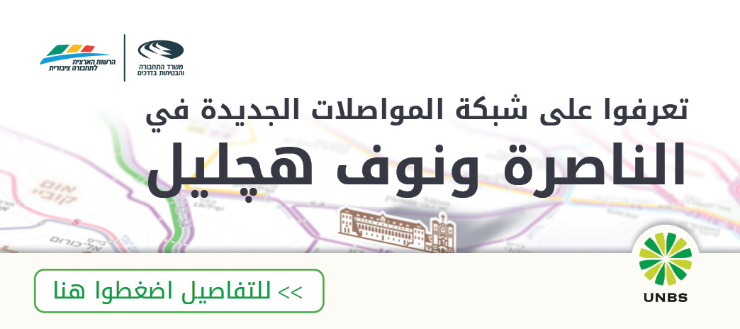 رابط للحصول على خارطة شبكة المواصلات الجديدة في الناصرة ونوف هچليل